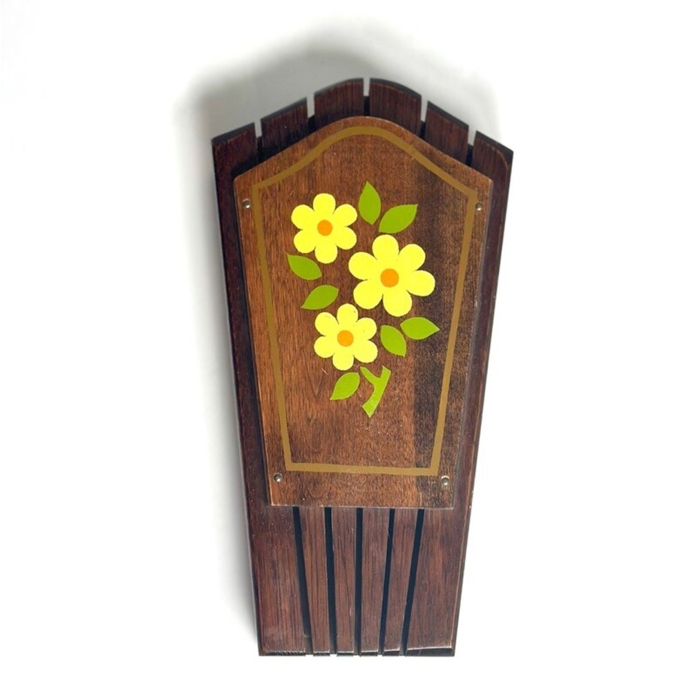 Vintage Knife Block Holder, Wall Hanging, 70s, Mod